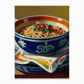 Bowl Of Spaghetti Canvas Print