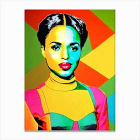 Kerry Washington Colourful Pop Movies Art Movies Canvas Print