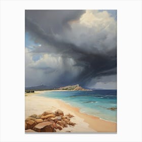 Storm Clouds Over The Beach.8 Canvas Print