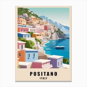 Summer In Positano Low Poly (32) Canvas Print