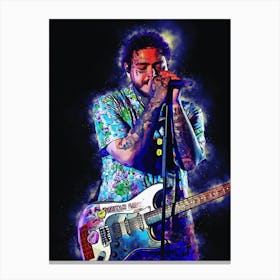 Spirit Of Post Malone In Live Concert Canvas Print