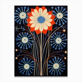 Nigella 8 Hilma Af Klint Inspired Flower Illustration Canvas Print