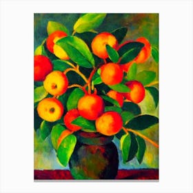 Mangosteen2 Fruit Vibrant Matisse Inspired Painting Fruit Canvas Print