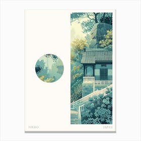 Nikko Japan 3 Cut Out Travel Poster Canvas Print