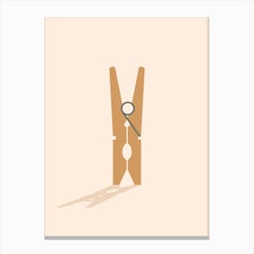 Clothespin Canvas Print