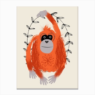 Orangutan Monkey Canvas Print