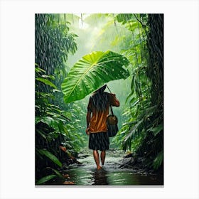 Heavy Jungle Rain Canvas Print