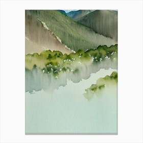 Teide National Park Spain Water Colour Poster Canvas Print