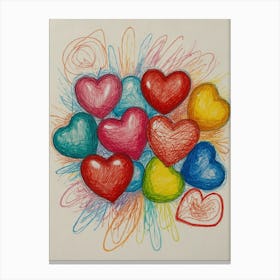 Hearts Of Love Canvas Print
