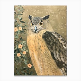 Verreauxs Eagle Owl Japanese Painting 1 Canvas Print