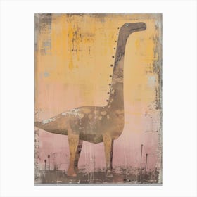 Muted Pastel Dinosaur Brushstroke 2 Canvas Print
