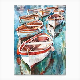 Boats In The Harbor 14 Canvas Print