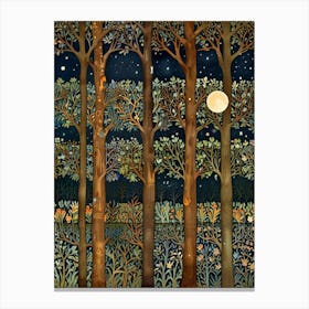 William Morris Moonlight In The Forest 95 Canvas Print