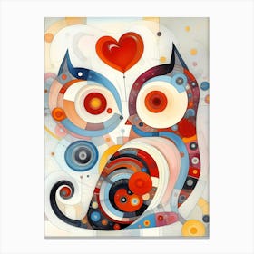 Twilight Love: A Pair of Enchanted Owls Canvas Print