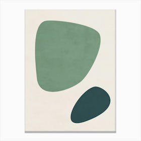 Organic Shapes - 01 Green 1 Canvas Print