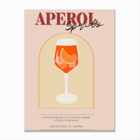 Aperol Cocktail Canvas Print