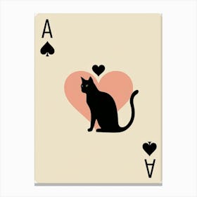 Cat Playing Cards 1 Canvas Print