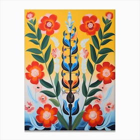 Flower Motif Painting Snapdragon 1 Canvas Print