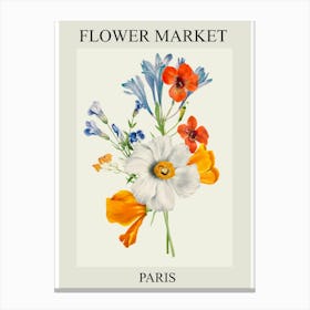 Flower Market Paris Canvas Print
