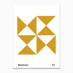 Geometric Bauhaus Poster 67 Canvas Print