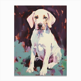 A Pointer Dog Painting, Impressionist 2 Canvas Print