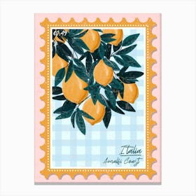 Lemon Stamp Canvas Print