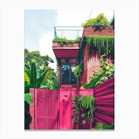Pink House 6 Canvas Print