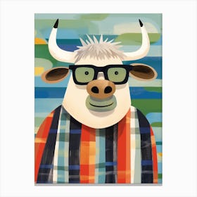 Little Buffalo 1 Wearing Sunglasses Canvas Print