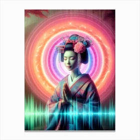 Creativel Geisha Illustration 18 Canvas Print