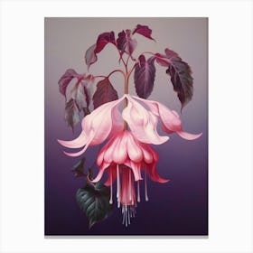 Floral Illustration Fuchsia 4 Canvas Print