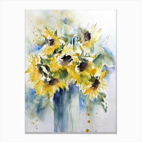 Sunflowers In A Vase Canvas Print