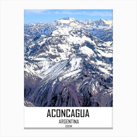 Aconcagua, Andes, Mountain, Argentina, Nature, Wall Print Canvas Print