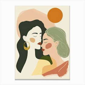 Two Women Kissing 10 Canvas Print