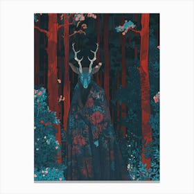 Deer In The Forest 12 Canvas Print