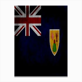 Turks And Caicos Islands Flag Texture Canvas Print