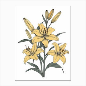 Yellow Lily 3 Canvas Print