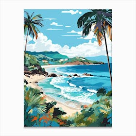 Anse De Grande, Salin, St Barts, Matisse And Rousseau Style 1 Canvas Print