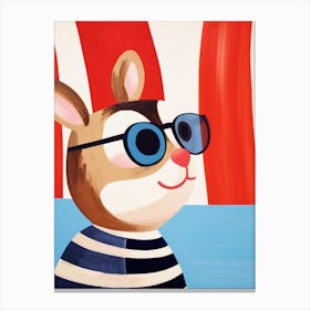 Little Chipmunk 2 Wearing Sunglasses Canvas Print