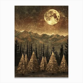 Full Moon In The Forest 11 Canvas Print