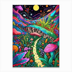 Psychedelic Garden Canvas Print