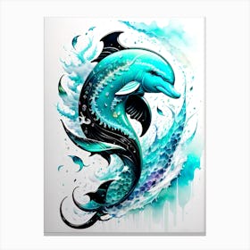 Dolphin Art Canvas Print
