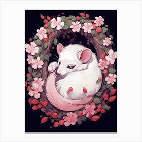 An Illustration Of A Sleeping Possum 1 Canvas Print