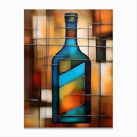 Stained Glass Bottles (3) Canvas Print