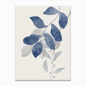 Blue Flower Wall Print Canvas Print