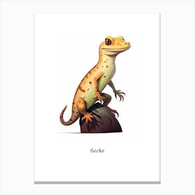 Gecko Kids Animal Poster Canvas Print
