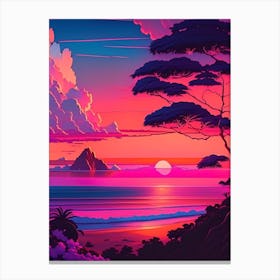 Hawaii Sunset Dreamy Landscape Canvas Print