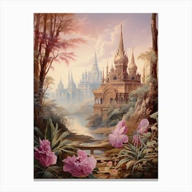 Lotus Victorian Style 2 Canvas Print