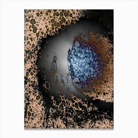 Alcohol Ink Abstraction Black Space Canvas Print