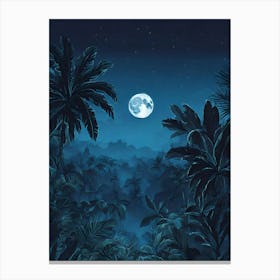 Night In The Jungle 1 Canvas Print