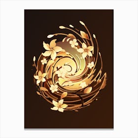 Golden Swirls Canvas Print